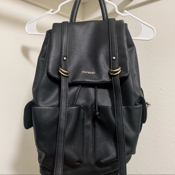 topshop leather backpack